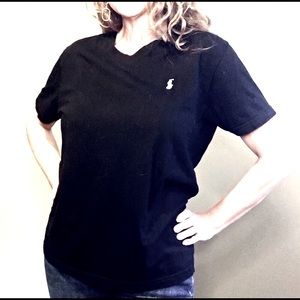 COPY - Polo Ralph Lauren Classic Black V-Neck T-shirt Tee